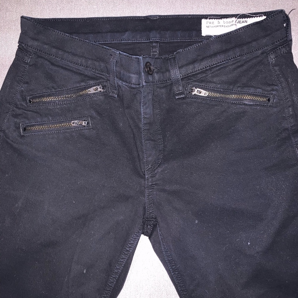Rag & Bone X Net A Porter Zipper Skinny Jean - image 4